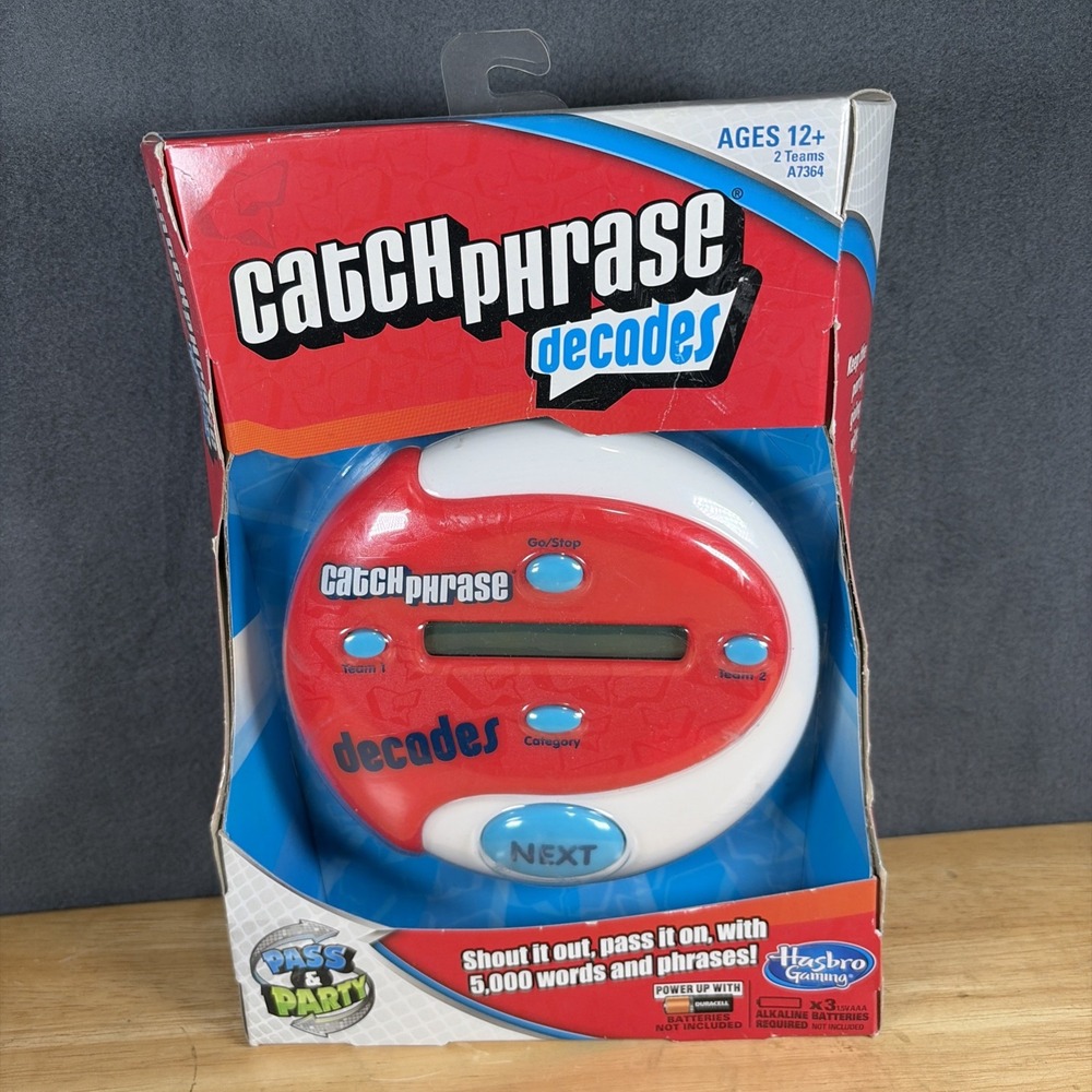 Hasbro Electronic Catch Phrase Decades Party Game New Sealed